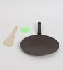 Black  Aluminium 2.6 Mm  Non-Stick Chapati Tawa With Handle