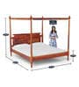 Harleston Sheesham Wood King Size Poster Bed in Honey Oak