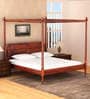 Harleston Sheesham Wood King Size Poster Bed in Honey Oak