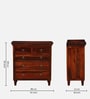 Harleston Sheesham Wood Chest Of Drawers In Scratch Resistant Honey Oak Finish