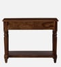 Harleston Sheesham Wood Console Table In Scratch Resistant Provincial Teak Finish