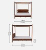 Harleston Sheesham Wood King Size Poster Bed in Scratch Resistant Honey Oak Finish Harleston Sheesham Wood King Size Poster Bed in Scratch Resistant Honey Oak Finish