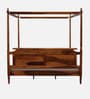 Harleston Sheesham Wood King Size Poster Bed in Scratch Resistant Honey Oak Finish