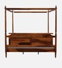 Harleston Sheesham Wood King Size Poster Bed in Scratch Resistant Honey Oak Finish Harleston Sheesham Wood King Size Poster Bed in Scratch Resistant Honey Oak Finish