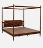 Harleston Sheesham Wood King Size Poster Bed in Scratch Resistant Honey Oak Finish