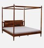 Harleston Sheesham Wood King Size Poster Bed in Scratch Resistant Honey Oak Finish Harleston Sheesham Wood King Size Poster Bed in Scratch Resistant Honey Oak Finish