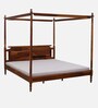 Harleston Sheesham Wood King Size Poster Bed in Scratch Resistant Honey Oak Finish Harleston Sheesham Wood King Size Poster Bed in Scratch Resistant Honey Oak Finish