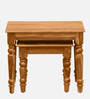Harleston Sheesham Wood Set Of Tables in Scratch Resistant Rustic Teak Finish