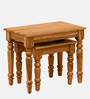 Harleston Sheesham Wood Set Of Tables in Scratch Resistant Rustic Teak Finish