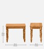 Harleston Sheesham Wood Set Of Tables in Scratch Resistant Rustic Teak Finish