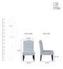 Harleston Fabric Slipper Chair In Honey Oak Finish