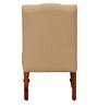 Harleston Fabric Slipper Chair In Honey Oak Finish