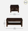 Harlev Sheesham Wood Coffee Table In Provincial Teak Finish With Open Storage