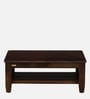 Harlev Sheesham Wood Coffee Table In Provincial Teak Finish With Open Storage