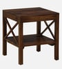 Harlev Sheesham Wood End Table In Provincial Teak Finish