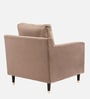 Harlow Fabric 1 Seater Sofa In Brown Color