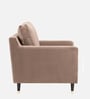 Harlow Fabric 1 Seater Sofa In Brown Color