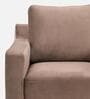 Harlow Fabric 1 Seater Sofa In Brown Color