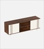 Harmond TV Console In Brown Maple & White Colour