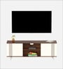 Harmond TV Console In Brown Maple & White Colour