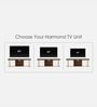 Harmond TV Console In Brown Maple & White Colour
