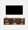 Harmond TV Console In Brown Maple & White Colour