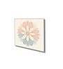 Floral Beauty on Beige Canvas Painting Set of 4 Black Frame