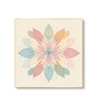 Floral Beauty on Beige Canvas Painting Set of 4 Gold Frame