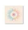 Floral Beauty on Beige Canvas Painting Set of 4 White Frame