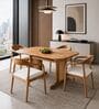 Harmony 4-Seater Dining Table Set In Mango Wood Finish