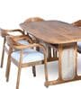Harmony 6-Seater Dining Table Set In Mango Wood Finish