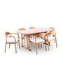 Harmony 6-Seater Dining Table Set In Mango Wood Finish