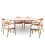 Harmony 6-Seater Dining Table Set In Mango Wood Finish