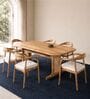 Harmony 6-Seater Dining Table Set In Mango Wood Finish