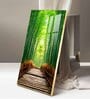 Harmony in Bamboo Trails Glass Finish Vertical Wall Art