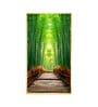 Harmony in Bamboo Trails Glass Finish Vertical Wall Art