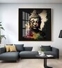 Harmony Of Buddha Calmness Glass Finish Square Wall Art
