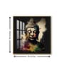Harmony Of Buddha Calmness Glass Finish Square Wall Art