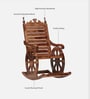 Harold Sheesham Wood Rocking Chair in Scratch Resistant Rustic Teak Finish