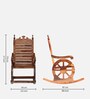 Harold Sheesham Wood Rocking Chair in Scratch Resistant Rustic Teak Finish