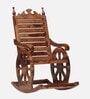 Harold Sheesham Wood Rocking Chair in Scratch Resistant Rustic Teak Finish