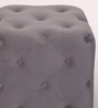 Harold Fabric Pouffe in Grey Colour