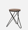 Harper End Table In Virgin Oak & Black Color Finish