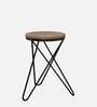 Harper End Table In Virgin Oak & Black Color Finish