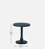 Harper Sheesham Wood End Table In Ocean Blue Finish