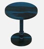 Harper Sheesham Wood End Table In Ocean Blue Finish