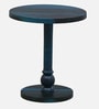 Harper Sheesham Wood End Table In Ocean Blue Finish
