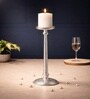 Harrington Large Silver Candle Holder