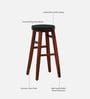 Harrington Sheesham Wood Bar Stool In Honey Oak Finish With Black Leatherette