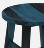 Harrington Sheesham Wood Bar Stool In Ocean Blue Finish